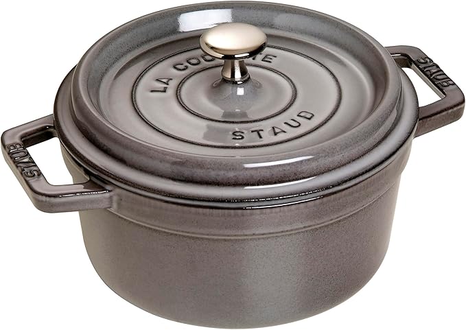Staub Cast Iron 2.75-qt Round Cocotte - Graphite Grey, Made in France