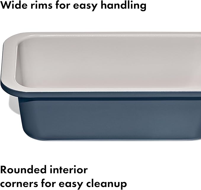 OXO Good Grips Non-Stick Pro Ceramic Coated Metal Bakeware 1Lb Loaf Pan – Storm Blue