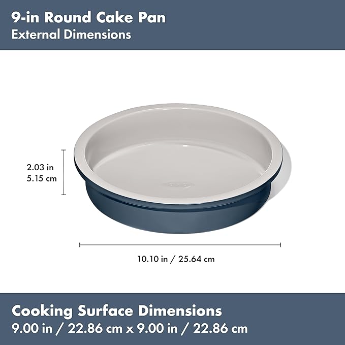 OXO Good Grips Non-Stick Pro Ceramic Coated Metal Bakeware 9” Round Cake Pan – Storm Blue