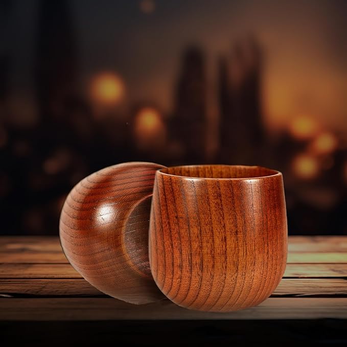 2 Pack Original Wooden Whiskey Glasses – Handmade Bourbon Tumblers for Men – Old Fashioned Cocktail Cups – Gifts for Dad, Men, Brother, or Whiskey Lovers