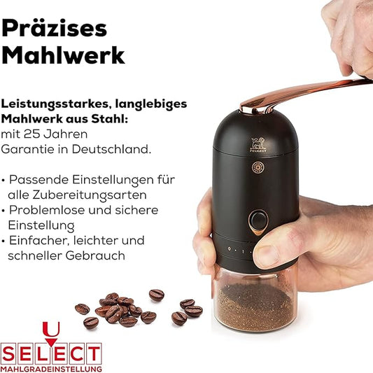 Peugeot L'ARBRE A CAFÉ Coffee Grinder, 20cm, Brown W/Wooden Spice Scoop