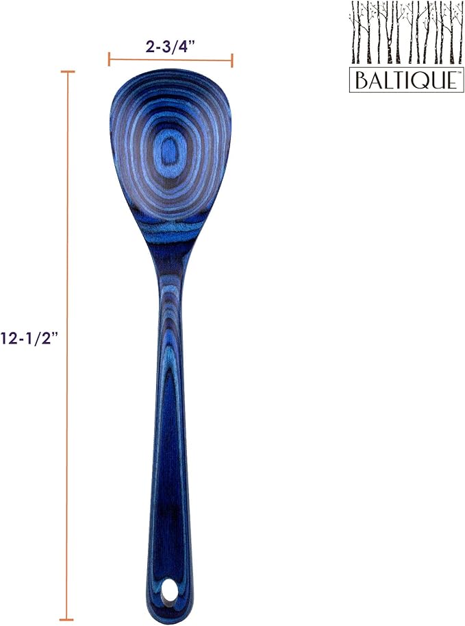 Totally Bamboo Baltique Malta Collection 12-1/2" Wooden Cooking Spoon, Safe for Nonstick