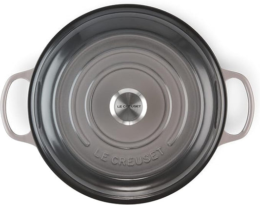 Le Creuset Enameled Cast Iron Signature Braiser, 3.5 qt., Oyster