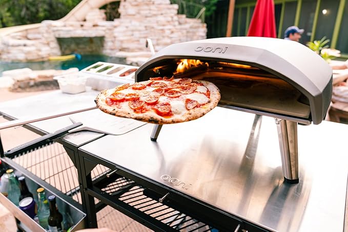 ooni 14" Perforated Pizza Peel Turning Peel 14" Bamboo Serving Pizza Peel - Essesntial Pizza Oven Accessories Bundle