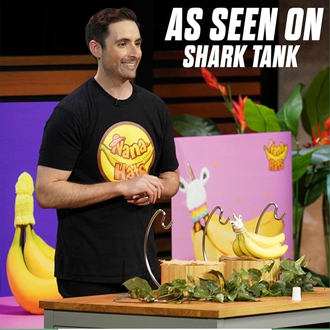 NANA HATS Banana Freshness Preserver, Keep Bananas Fresh Longer, Ideal for Organic Bananas, Innovative Banana Holder for Home Use, Extend Freshness of Your Fruit, AS SEEN ON SHARK TANK, Flamingo
