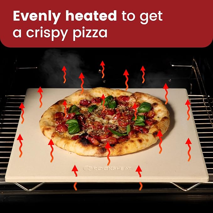 13.2" x 13.2" x 0.6" Square Cordierite Pizza Baking Stone Perfectly Compatible for Ooni Karu 12 Pizza Oven