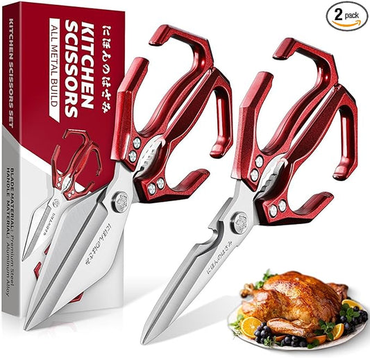 Dream Reach Kitchen Shears Set - Heavy Duty Kitchen Scissors for Food with Ergonomic Handle, Poultry shears for Chicken, Meat, Seafood, Bone Cutting, Gift Box Included