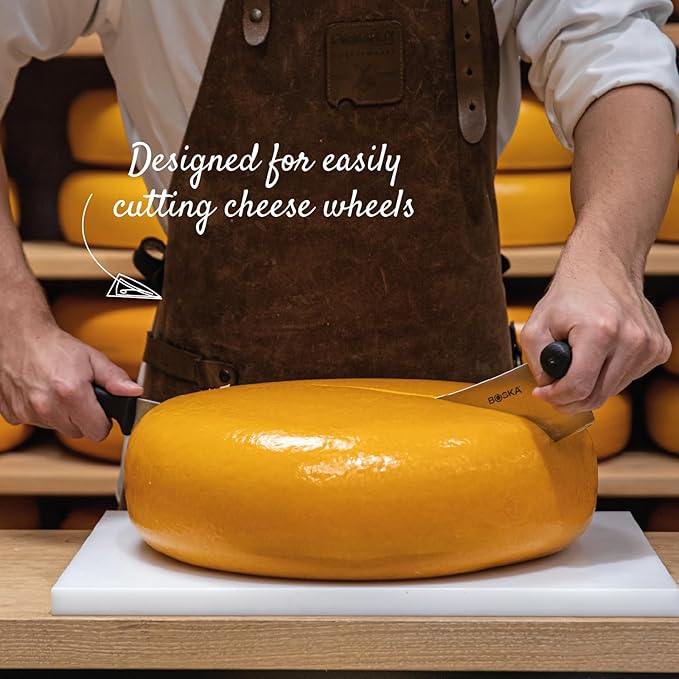 Boska Professional Cheese Knife Large - Cheese cutter for cheese wheels - 380 mm - Double handled - Easy to clean