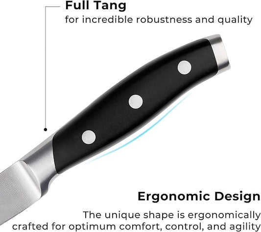 linoroso Paring Knife 3.5 inch Small Kitchen Knife with Elegant Gift Box, Sharp Forged German Carbon Stainless Steel Fruit Knife, Full Tang, Ergonomic Handle-Classic Series