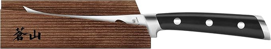 Cangshan TS Series 1020809 Swedish 14C28N Steel Forged 5-Inch Tomato/Cheese Knife and Wood Sheath Set
