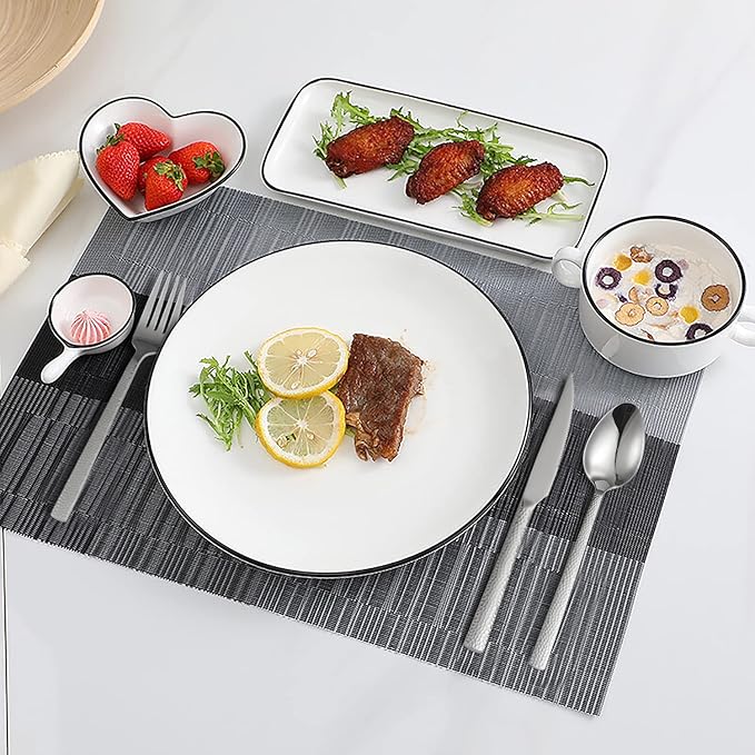 Silverware Set Stainless Steel Flatware Cutlery Set for 4 Kitchen Utensil Sets Includes Forks Spoons Knives for Home Restaurant Hotel