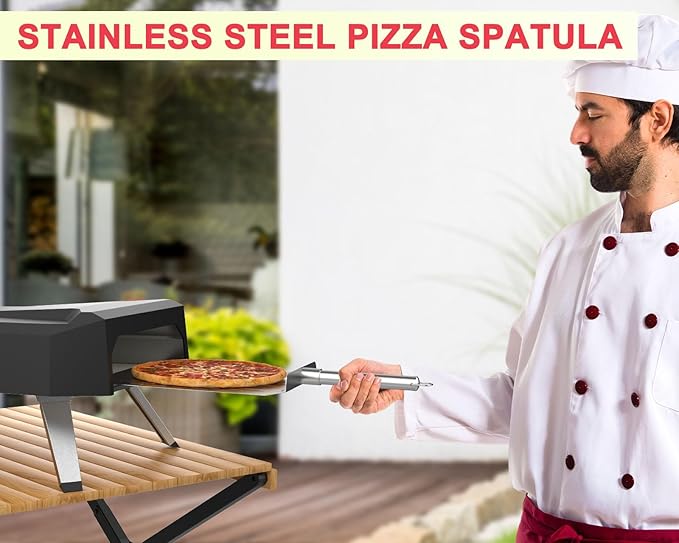 Universal Extra Large Pizza Stone with Rack for Oven, BBQ Grilling, 12" x 15" Natural Cordierite Rectangular Baking Stone Kit with Pizza Peel & Plastic Scraper for Baking Bread, Baking Pizza, Cookies