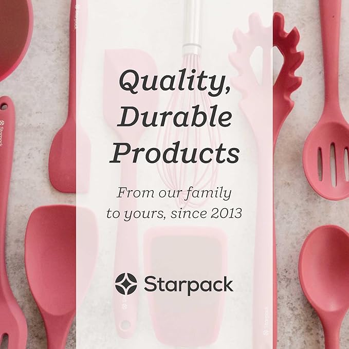 Starpack 'The All Rounder' XL Premium Silicone Spoonula Spatula - Silicone Spatula Spoon Heat Resistant to 600°F - Best Silicone Spoonulas - Rubber Spoon Spatula - Kitchen Spoon Spatula for Cooking