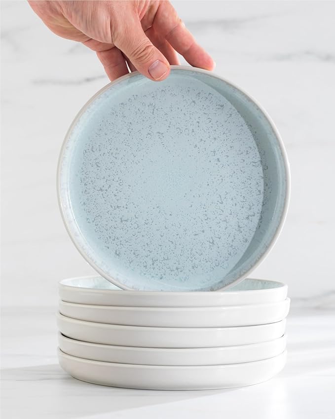 Stoneware Coffee Mugs Set of 2, Stylish Coffee Mug Set modern beige-blue, 14.5 Oz Coffee Cups Ceramic, Dishwasher and Microwave Safe Mug, Solid Ceramic Mug, Mediteran Coffee Cup Set, Large