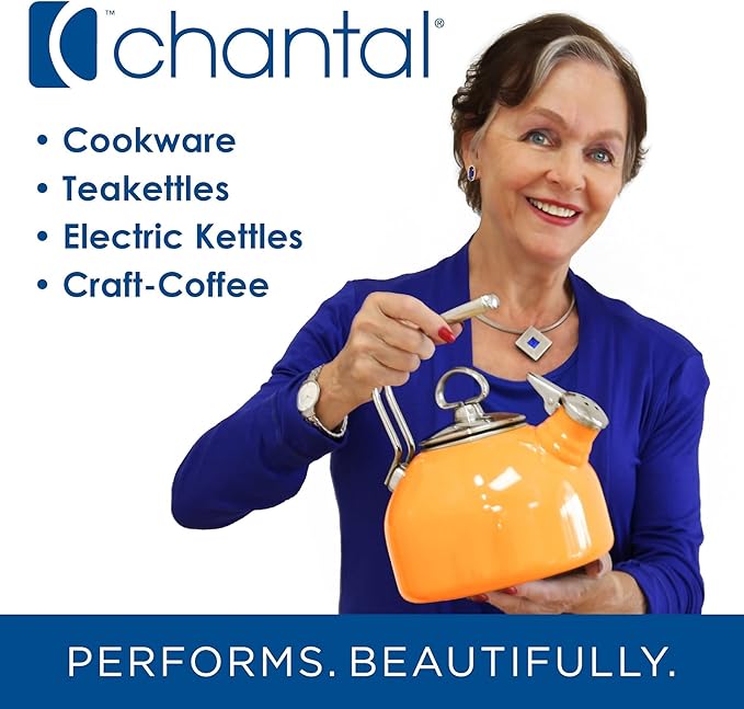 Chantal Enameled Cast Iron Cookware, 5 pc Set, Cobalt Blue