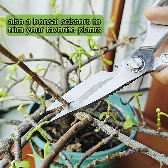 8.46'' Large Kitchen Scissors for Food, Heavy Duty All Purpose Kitchen Shears for Cutting Vegetable, Poultry, Meat, Herb, Stainless Steel Sharp Blade, Dishwasher Safe