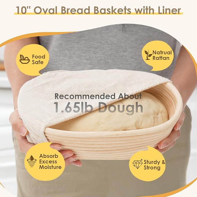 2 in 1 Enameled Cast Iron Loaf Pan with Lid, 9×5 Inch Bread Baking Pans for Homemade Bread, Pre-Seasoned Loaf Pan Bread Pan with Sourdough Bread Baking Supplies (2 PCS)