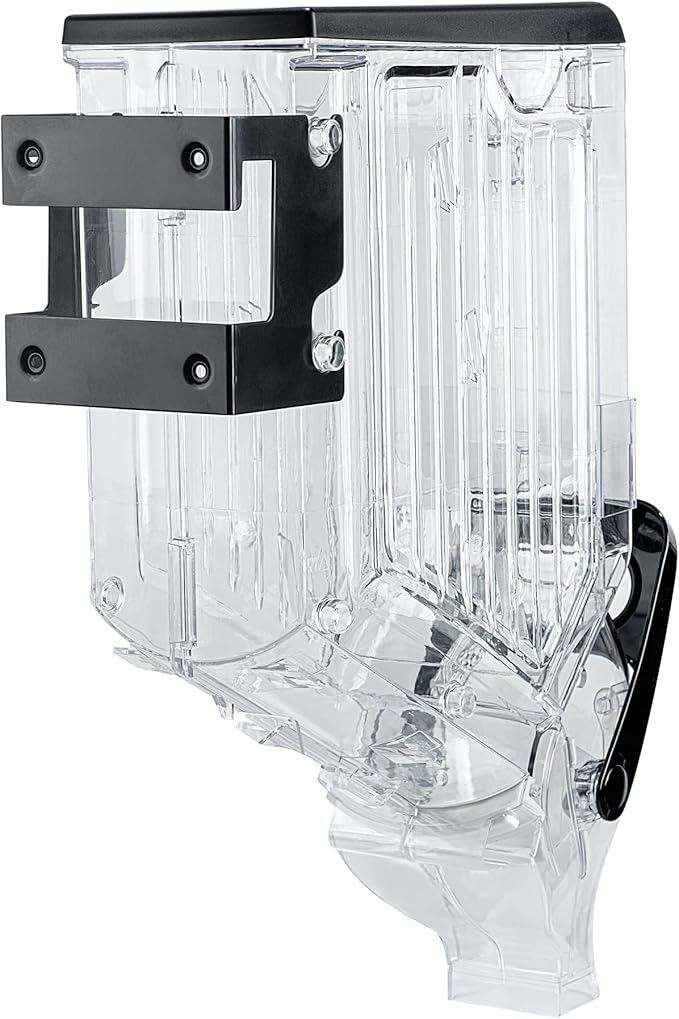 Restaurantware-Met Lux 3.4 Gallon Dry Food Dispenser, 1 Airtight Cereal Dispenser - Wall-Mounted, Single Control, 1 Black Plastic Grain Holder, For Snacks, Nuts, Or Coffee Beans