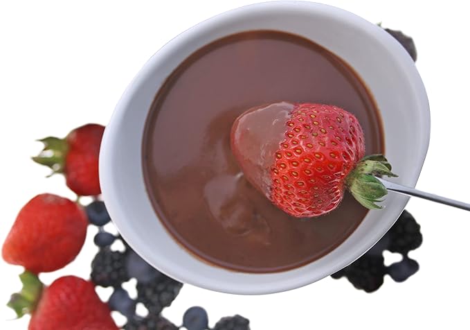 Swissmar Glow 7 Piece Chocolate Fondue Set, White