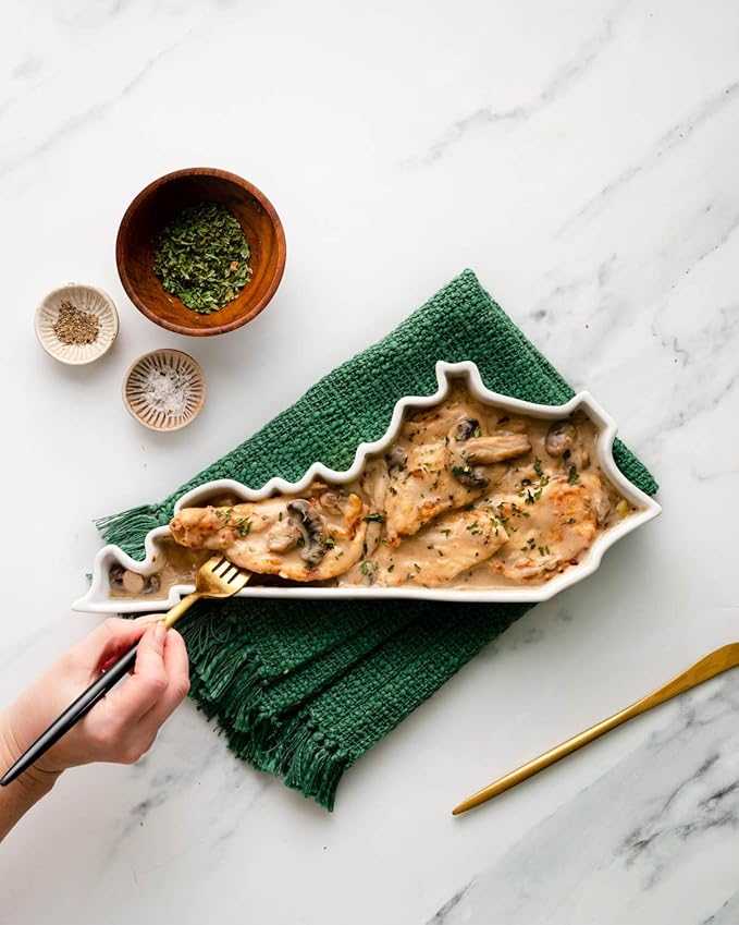 Kentucky Shaped Baking Dish Serving Platter or Decorative Tray Charming Porcelain Bakeware Oven Microwave and Dishwasher Safe