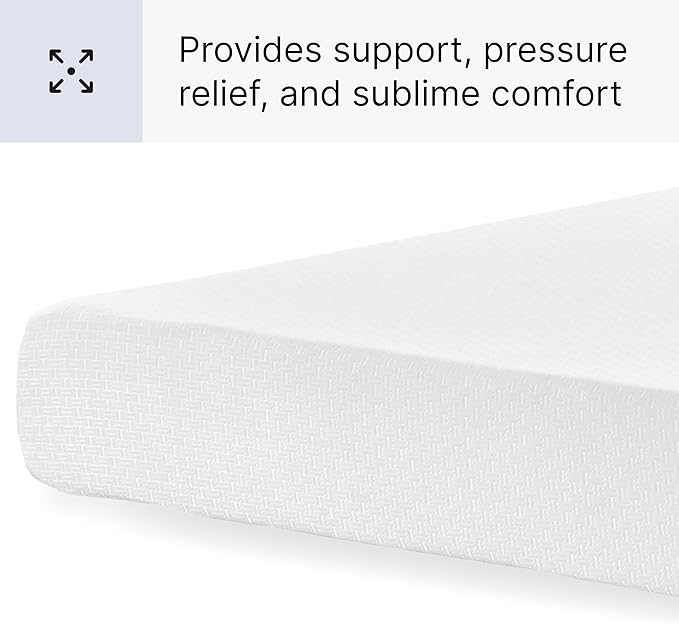Signature Design by Ashley Twin Size 8 Inch Medium Firm Charcoal Gel & Green Tea Infused Memory Foam Mattress for Pressure Relief, Fiberglass Free, Mattress In A Box