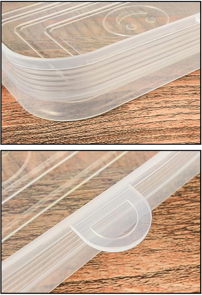 TopHomer 12 Packs Rectangular Silicone Stretch Lids Set of 6 Sizes Reusable Sturdy Container Cover, Keeping Food Fresh, Dishwasher and Freeze