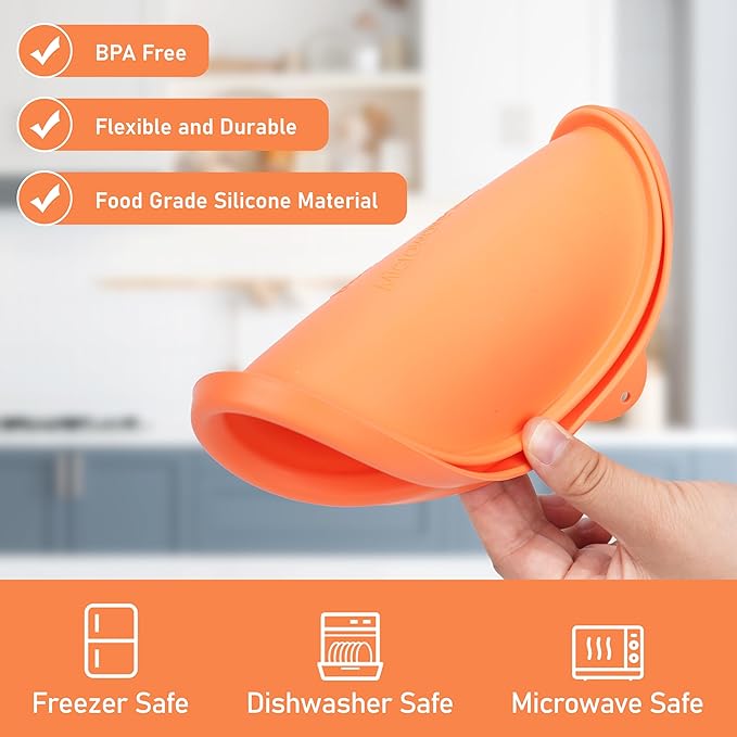 1 Cup 2 Cup 4 Cup Round Silicone Replacement Lids for Pyrex 7202-PC, 7200-PC, 7201-PC Glass Bowls, 6 Pack, Microwave & Dishwasher & Freezer Safe (Container not Included)