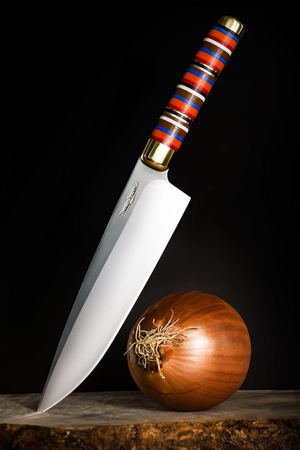 TOUCAN Chef Knife – 8-inch Blade Kitchen Knife – High-Hardness Japanese Steel Knives and Multicolored Handle – Ultra-Sharp Paring Knives – Birthday Gifts for Men and Women