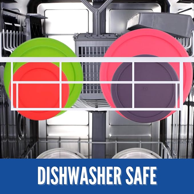 Replacement Lids for Pyrex Glass Food Storage Containers Round (2) 7202-PC 1 Cup Red (3) 7200-PC 2 Cup Green (2) 7201-PC 4 Cup Purple (2) 7402-PC 6/7 Cup Fuchsia