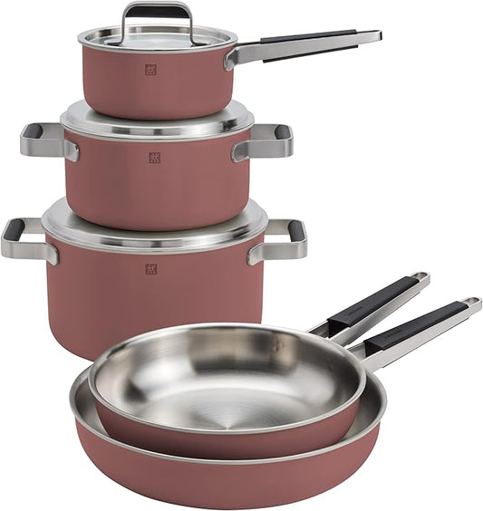 ZWILLING Pure 8-pc Stainless Steel Cookware Set, Rose