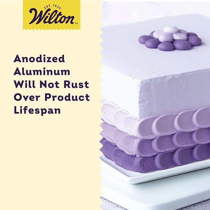 Wilton 8 x 8 Inch Square Cake Pan, Even Heating Aluminum Bakeware, Made Without PFAS, Packaging May Vary