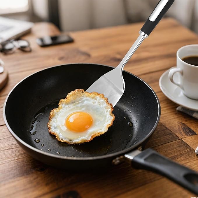 2 Pack metal spatula set, kitchen utensils, cooking utensils,Turner, mini spatula,Slotted Kitchen Spatulas Stainless Steel, Cooking Utensils, Ideal Cookware for Fish, Eggs, Pancakes