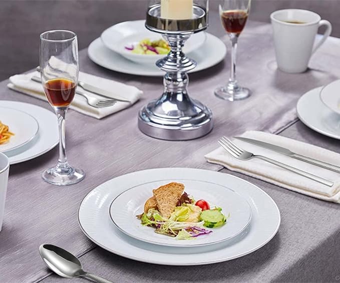 Silverware Set Stainless Steel Flatware Cutlery Set for 4 Kitchen Utensil Sets Includes Forks Spoons Knives for Home Restaurant Hotel