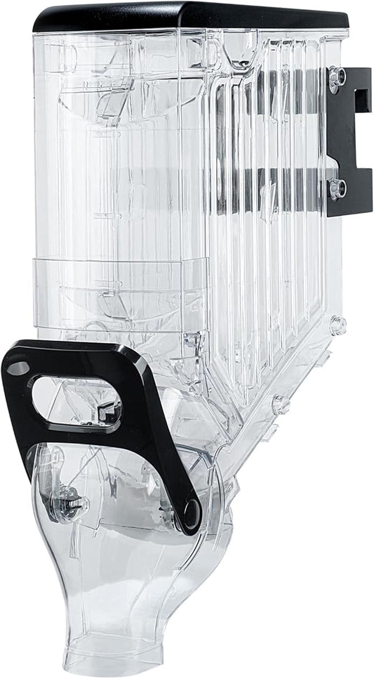 Restaurantware-Met Lux 3.4 Gallon Dry Food Dispenser, 1 Airtight Cereal Dispenser - Wall-Mounted, Single Control, 1 Black Plastic Grain Holder, For Snacks, Nuts, Or Coffee Beans
