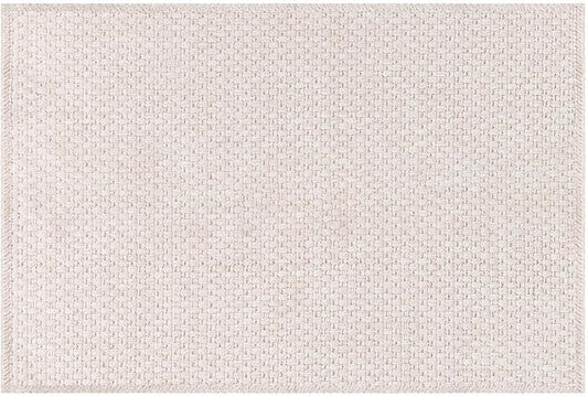 CAMILSON Easy Jute Rug 2x3, Indoor Outdoor Off-White Farmhouse Area Rugs for Living Room and Kitchen Rug, Solid Woven Design, Easy-Cleaning, Washable Outside Carpet Alfombras (2 x 3)