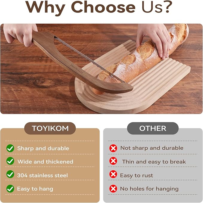 Sourdough Bread Knife for Homemade Bread, Sourdough Bread Slicer for Homemade Bread, Bread Cutter for Homemade Bread, Serrated Bread knife, Sourdough Knife for Slicing, Bread Bow Bread Saw