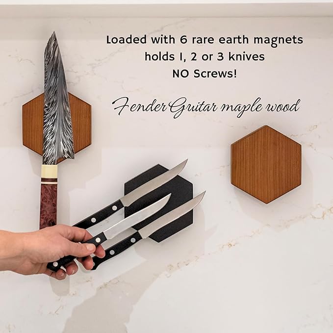 HEX - 5”x4” solid maple wood - construction grade adhesive, NO SCREWS - handmade in Washington