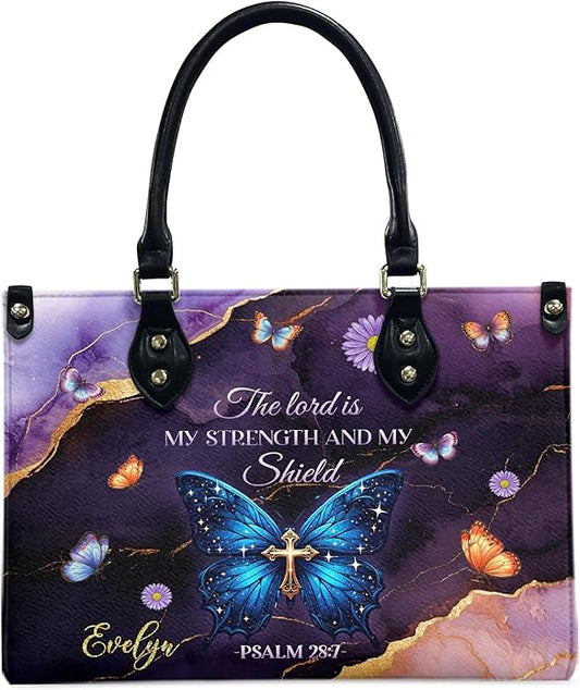 THUYPT Personalized Christian Leather Handbags, Handbag & Purse With Bible Verse Religious Tote Bag, Gift for Women