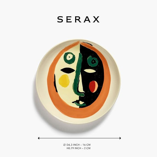 Breakfast Plate | Feast tableware by Ottolenghi | 4 Dessert Plates | Stoneware Dinnerware Set in mixed colors 1 | luxury Dishware for Dinner at Home, Party | Kitchen Sets