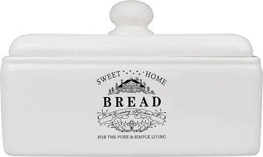 Ceramic Bread Box For Kitchen Countertop Storage Container Large Basket Holder For Kitchen Counter Retro Farmhouse Decor Bread Bins