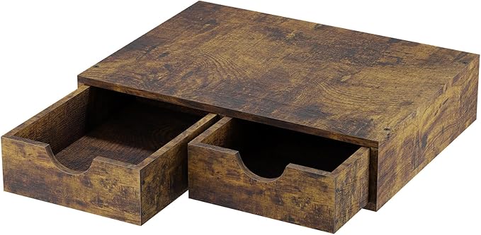 Simple Trending K Cup Organizer Coffee Pod Holder, Wooden K Pod Storage Drawer, Coffee Maker Machine Stand, 30 Pods Capacity