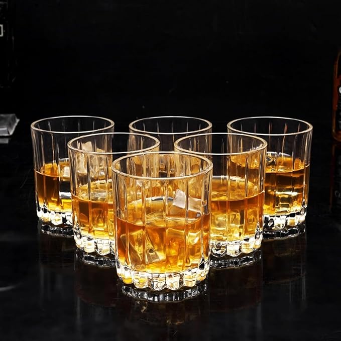 Set of 2 Crystal Whiskey Glasses, 10 Oz Premium Rocks Tumblers in Elegant Gift Box - great for Bourbon, Scotch, and Cocktails (2 SET)