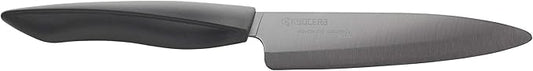 Kyocera Innovation Series Ceramic 5" Slicing Knife, with Soft Touch Ergonomic Handle-Black Blade, Black Handle