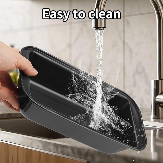 2PCS Nonstick Bread Pan - 8” x 4” Carbon Steel Loaf Baking Pans, Dishes,Rectangle Baking Supplies for Homemade Bread, Meatloaf, Cakes, Sourdough, Brownies, and Lasagnas