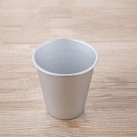 Mantouxixi 6 Packs Pudding Tin Cup, Aluminium Popover Pan Baking Maker, Individual Muffin Chocolate Molten Brownie Tumbler Raspberry Souffle Cupcake Molds - 3.2"x 2.9"