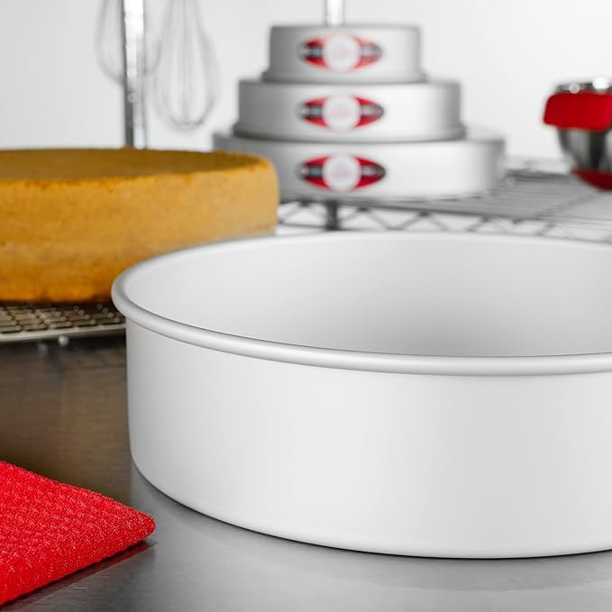 Fat Daddio's Anodized Aluminum Round Cake Pans, 2 Piece Set, 11 x 3 Inch