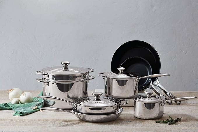 Le Creuset Tri-Ply Stainless Steel 12 pc. Cookware Set