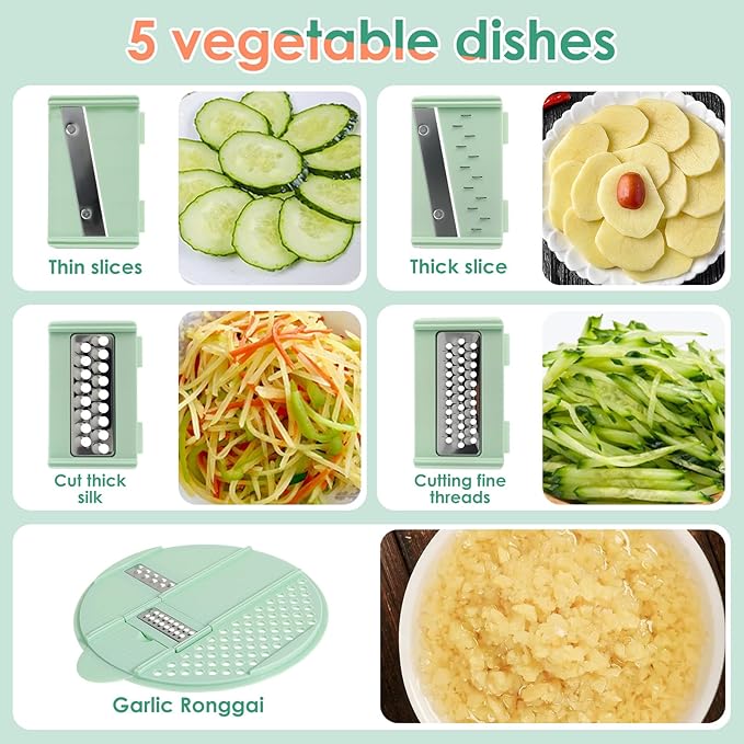 Salad Wash Spinner Bowl, 4000 ml Large Capacity, Vegetable Spinner and Dryer with 3 Blade Lettuce Dehydrator for Herb Berry Lettuce(1,green)