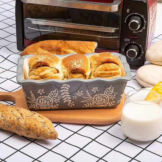 Wisenvoy Loaf Pan Bread Pan Ceramic Baking Pans Hand Paint Meatloaf Pan Nonstick Loaf Pans For Baking Bread