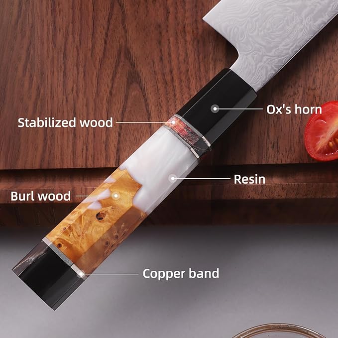 FINDKING 7 Inch Nakiri Vegetable Knife, Japanese Usuba Chef's Knife, Perfect for Home Cooking (BLACK-ROSE Series)
